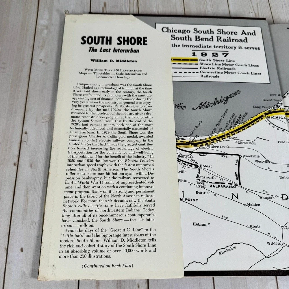 South Shore The Last Interurban Middleton 1970 1st Printing Golden West Books